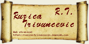 Ružica Trivunčević vizit kartica